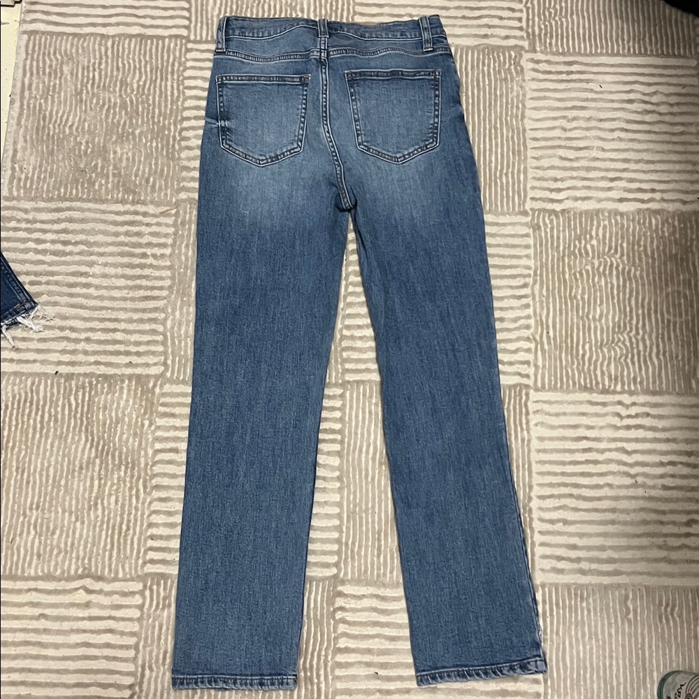 Studio Blue High Rise Distressed Straight - Picture 4 of 7